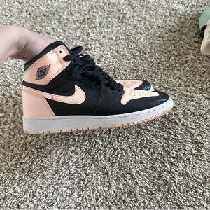 Nike Air Jordan 1 Mid Black and Blush Pink